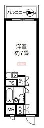 レジデンス上野 ワンルームの間取図画像