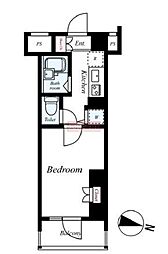 スカイコート文京白山3 1Kの間取図画像