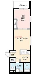 ワイゼア 1LDKの間取図画像