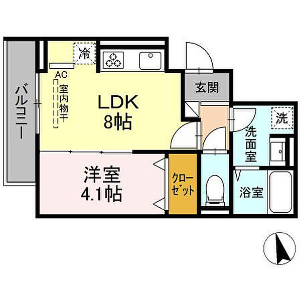 レクシア高島平 205｜東京都板橋区高島平7丁目(賃貸アパート1LDK・2階・31.69㎡)の写真 その2