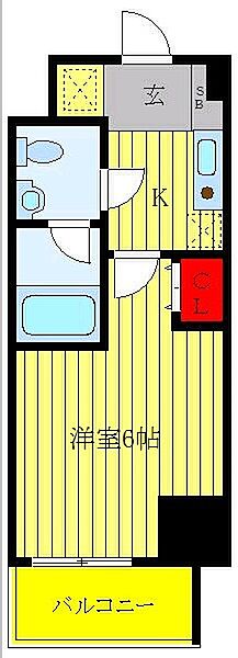 埼玉県川口市栄町3丁目(賃貸マンション1K・10階・20.43㎡)の写真 その2