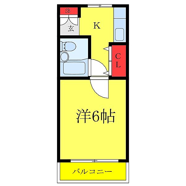 東京都北区滝野川3丁目(賃貸マンション1K・2階・17.00㎡)の写真 その2