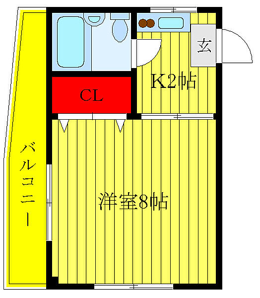 コーポタツナカ 306｜東京都北区中十条1丁目(賃貸マンション1K・3階・23.70㎡)の写真 その2