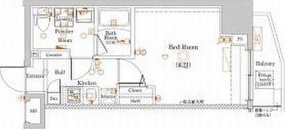 東京都板橋区板橋3丁目(賃貸マンション1K・8階・25.60㎡)の写真 その2