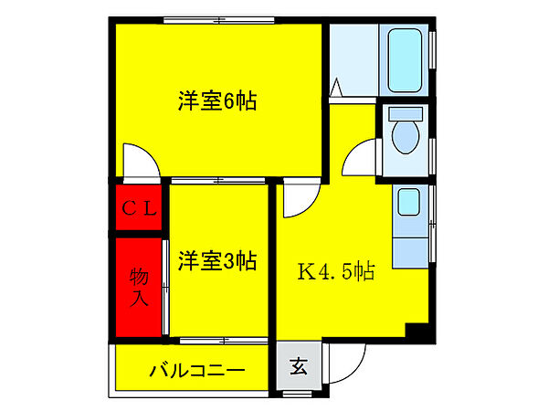 東京都板橋区氷川町(賃貸マンション2K・3階・31.05㎡)の写真 その2
