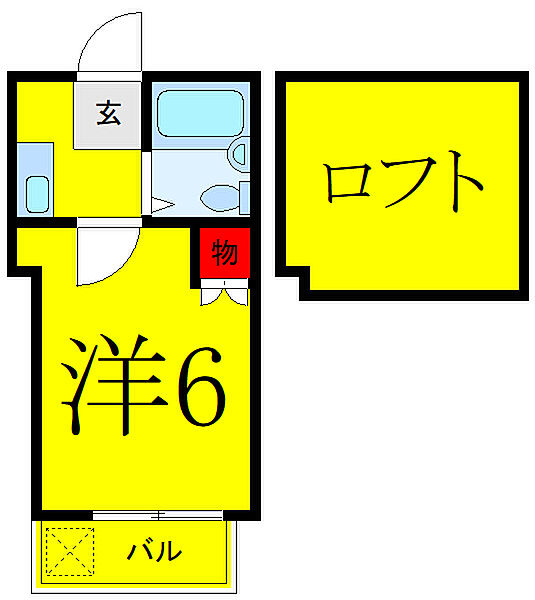 第7小野ハイム 102｜東京都板橋区成増1丁目(賃貸アパート1K・1階・13.66㎡)の写真 その2