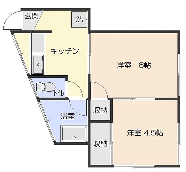 東京都北区上十条5丁目(賃貸アパート2DK・1階・32.60㎡)の写真 その2
