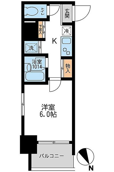 東京都板橋区板橋3丁目(賃貸マンション1K・12階・22.29㎡)の写真 その2