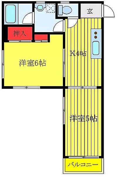 東京都板橋区富士見町(賃貸マンション2K・3階・35.00㎡)の写真 その2