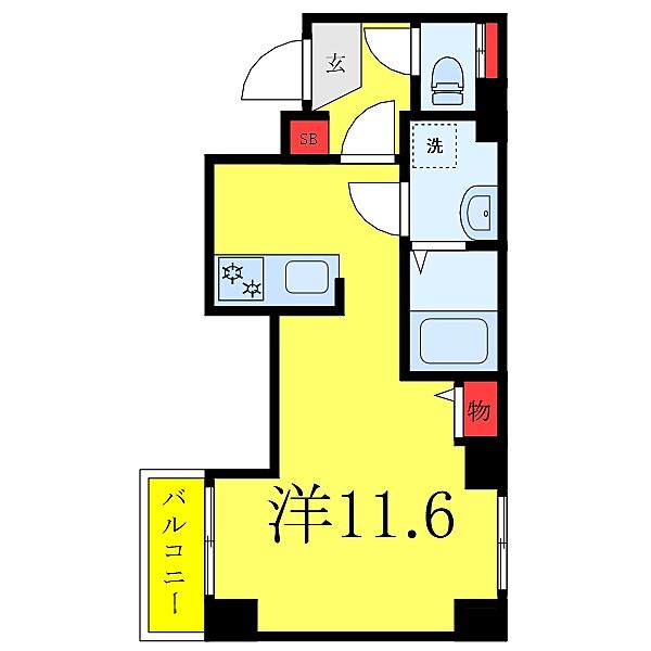 ツリーデン高島平 402｜東京都板橋区高島平7丁目(賃貸マンション1R・4階・26.81㎡)の写真 その2