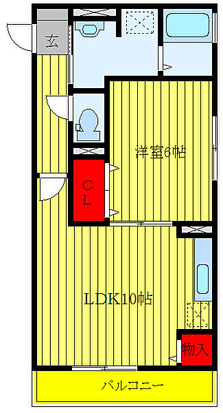 埼玉県戸田市喜沢1丁目(賃貸アパート1LDK・2階・42.00㎡)の写真 その2