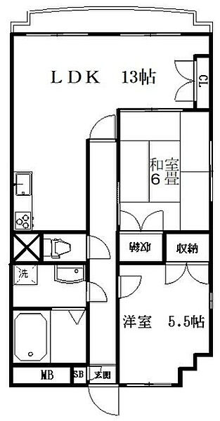 埼玉県川口市戸塚2丁目(賃貸マンション2LDK・3階・56.00㎡)の写真 その2