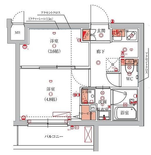 ハーモニーレジデンス池袋ウエスト 402｜東京都豊島区西池袋4丁目(賃貸マンション2K・4階・26.01㎡)の写真 その2