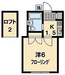 センチュリーパレス上大岡 1Kの間取図画像