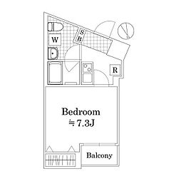 ラフィスタ横浜黄金町 2階1Kの間取り