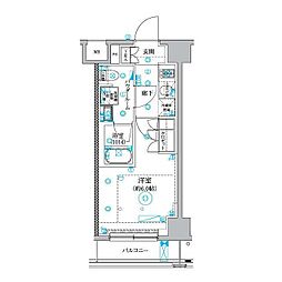 セジョリ横浜睦町 1Kの間取図画像