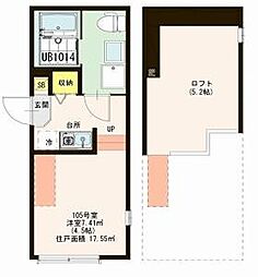 アクティ上大岡 ワンルームの間取図画像
