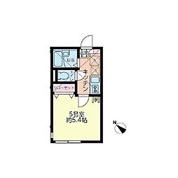 リーヴェルポート横浜南アジュール 1Kの間取図画像