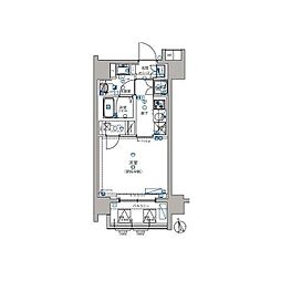 グランリーヴェル横濱南ADELE 1Kの間取図画像