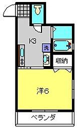 UTフラット 1Kの間取図画像