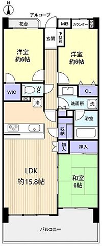 間取り アンビシャスガーデン勝田台 2階/-