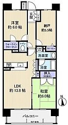 グーディッシュ村上 2SLDKの間取図画像