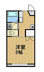コーポチエ 1Kの間取図画像