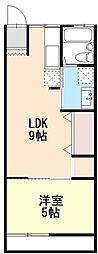 小竹マンション 1LDKの間取図画像
