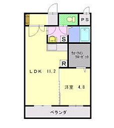 Dearstar県の丘 1LDKの間取図画像