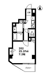 DeLCCS池袋本町 7階1Kの間取り
