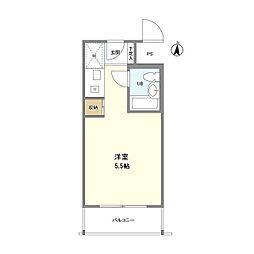 メディアハイツ南 ワンルームの間取図画像