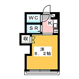ハイムシエイ 1Kの間取図画像