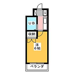 ワイプラザ 1Kの間取図画像