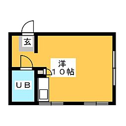 林ビル ワンルームの間取図画像