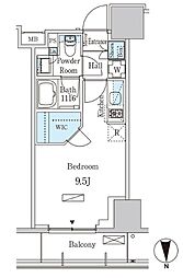 パークアクシス池袋 ワンルームの間取図画像