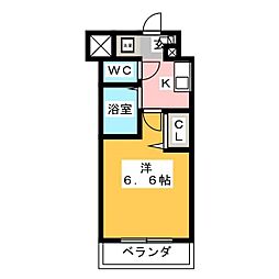 グローバン板橋 1Kの間取図画像