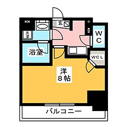 ParkCube新板橋 1Kの間取図画像