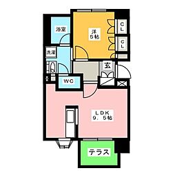 パークグレイス駒込 1階1LDKの間取り