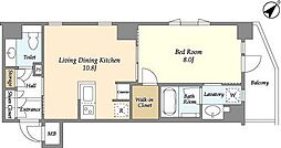 ウィルテラス滝野川 3階1LDKの間取り