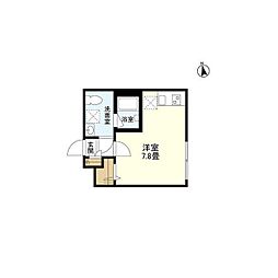 WELLSQUAREISM文京小日向 ワンルームの間取図画像