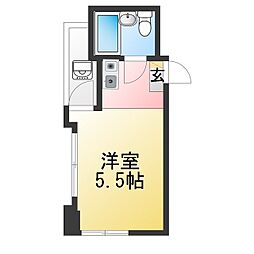 プライムコート白山 ワンルームの間取図画像