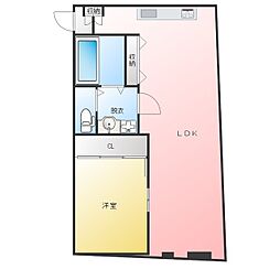 久保田ビル 1LDKの間取図画像