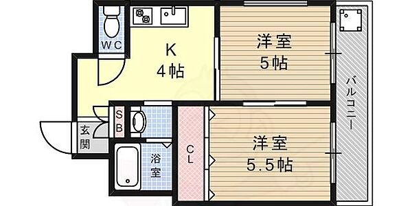 レジデンシア三宮（旧石原ビル） ｜兵庫県神戸市灘区水道筋５丁目(賃貸マンション2K・8階・33.39㎡)の写真 その2