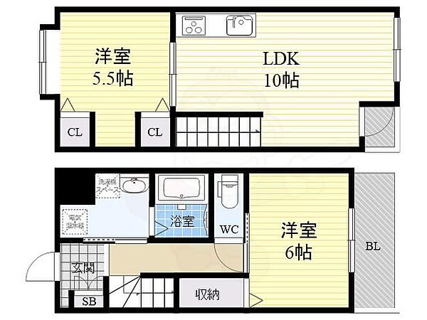 アビターレ王子公園 ｜兵庫県神戸市灘区福住通３丁目(賃貸マンション2LDK・2階・59.32㎡)の写真 その2