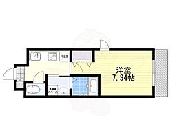 神戸市東灘区御影塚町2丁目マンション 1DKの間取図画像