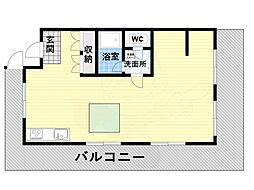 サニーライフ住吉 1LDKの間取図画像