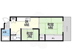 サムティ青木 2DKの間取図画像