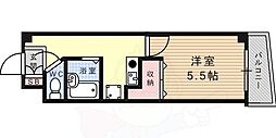 パレス六甲 1Kの間取図画像