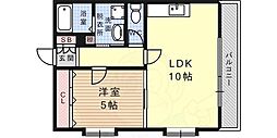 ビエント六甲3 1LDKの間取図画像