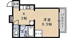 ロッコーガーデンホームズ ワンルームの間取図画像